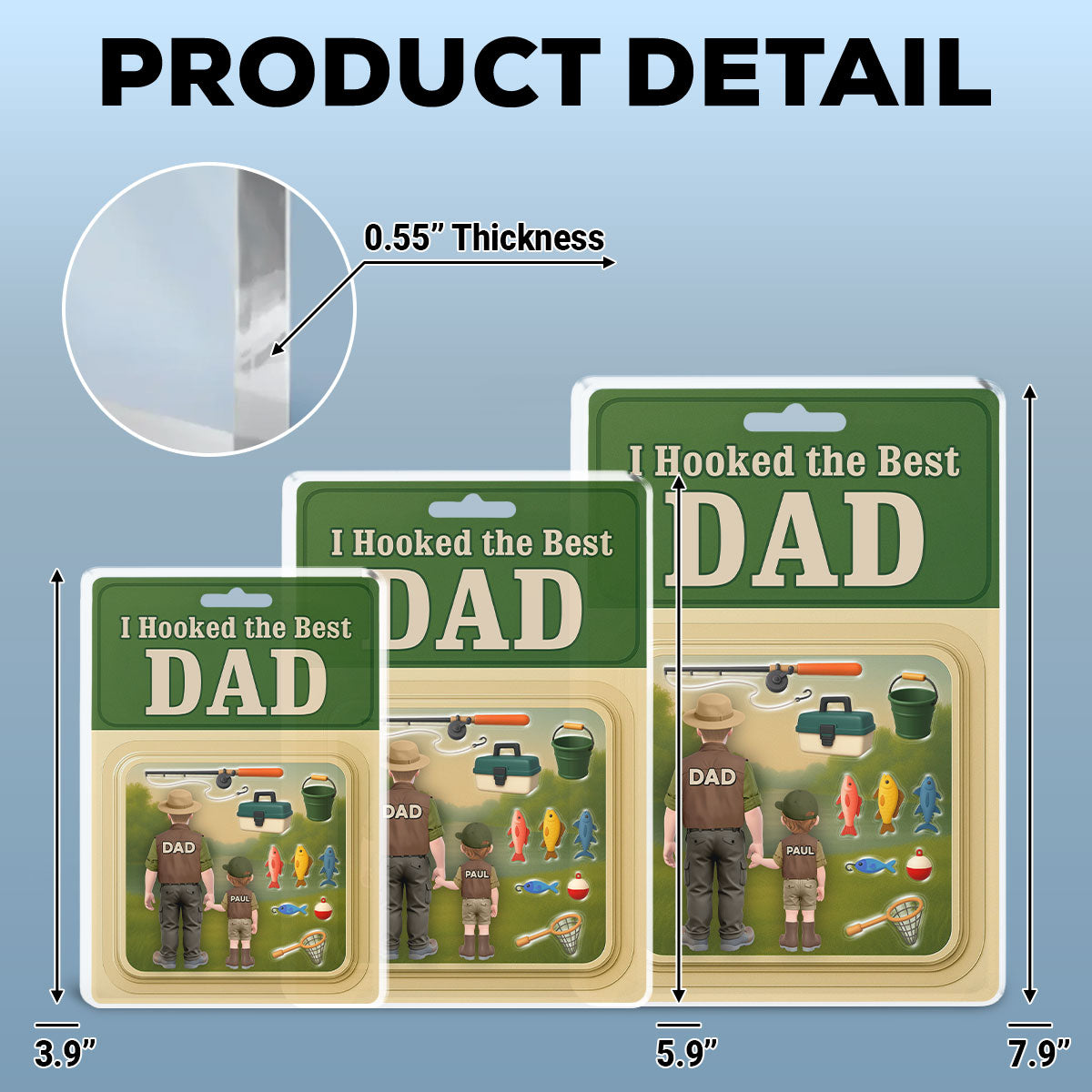 Fishing With Dad - Personalized Custom Acrylic Plaque