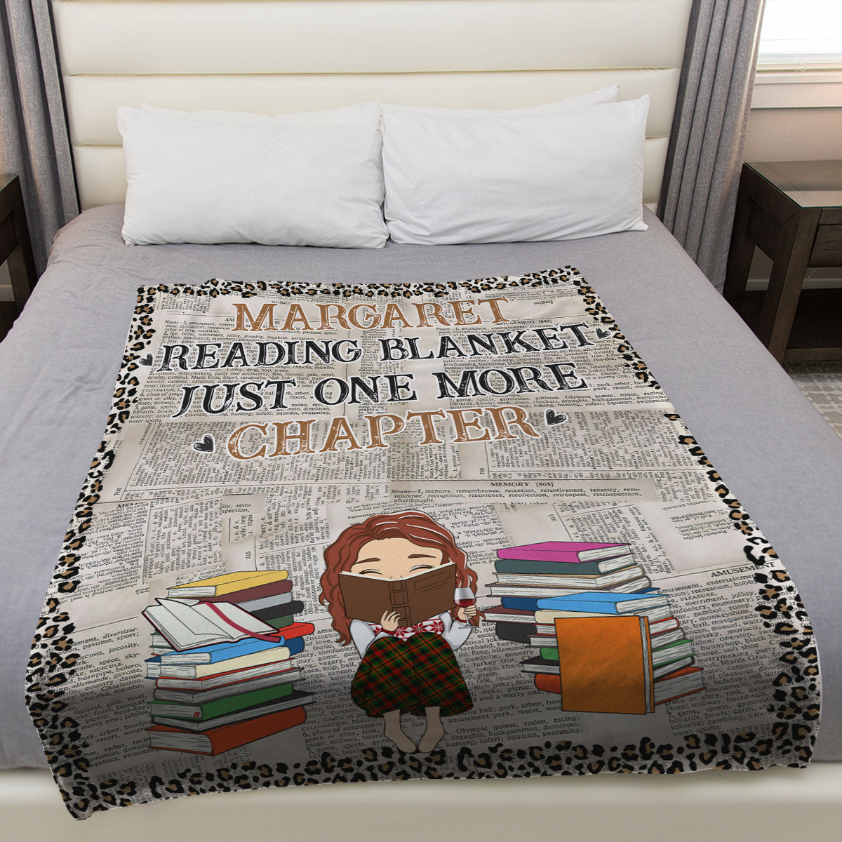 Reading Blanket - Personalized Custom Fleece Blanket