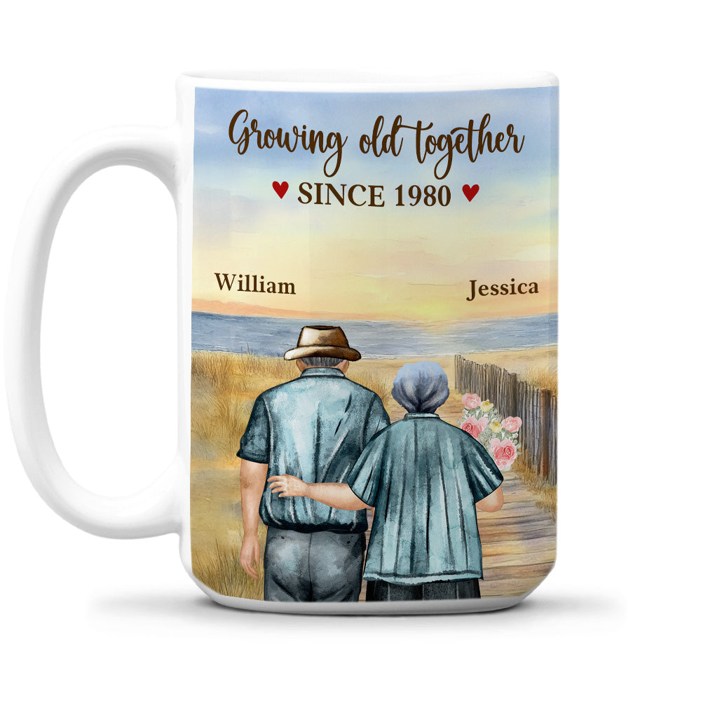 Growing Old Together - Personalized Custom Coffee Mug