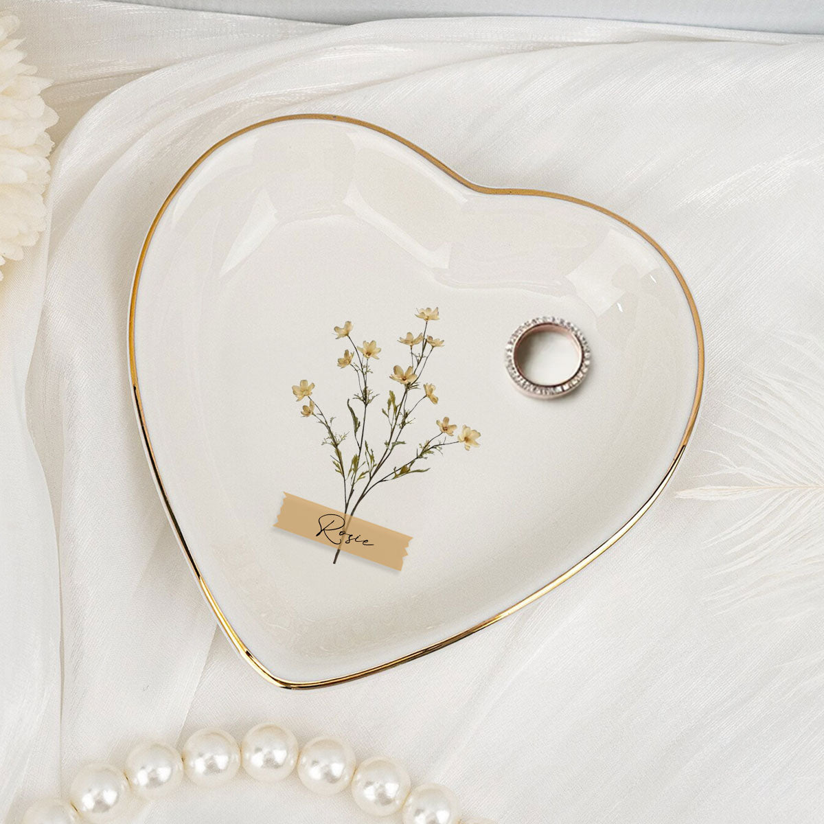 Bloom Where You Are Planted - Personalized Custom Jewelry Dish
