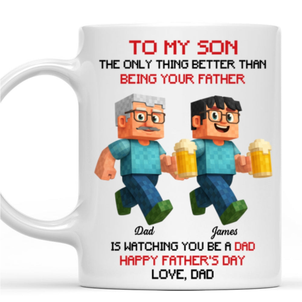 Watching You Become A Dad Gamer - Personalized Custom Coffee Mug