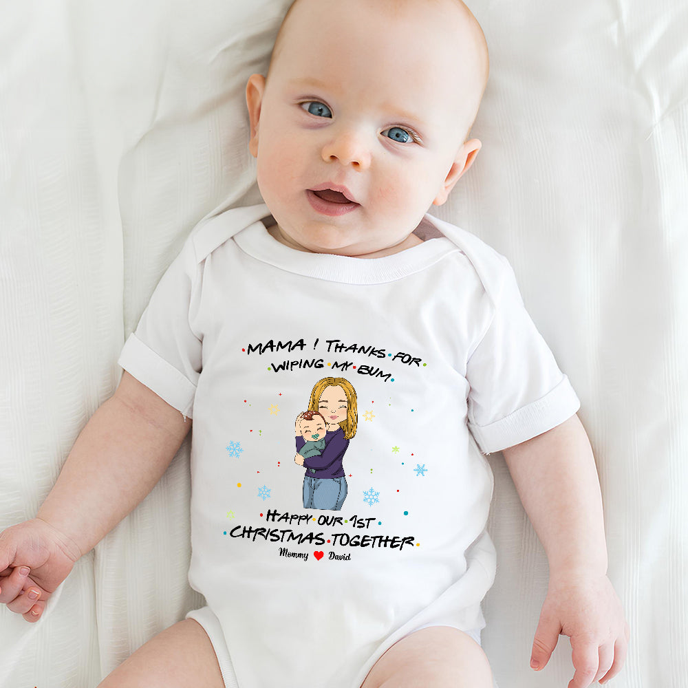Thanks For Wiping My Bum - Personalized Custom Baby Onesie