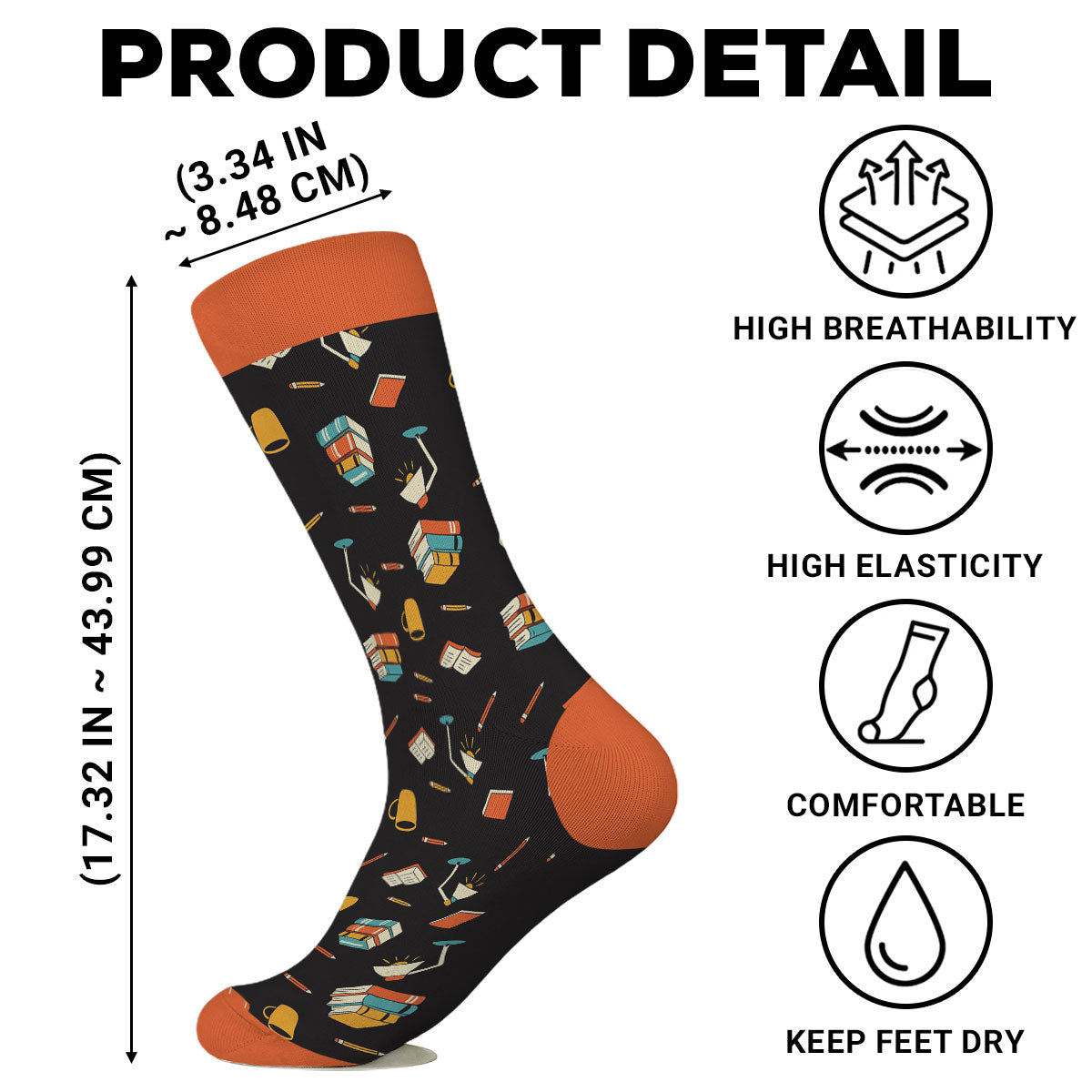 I Am Booked - Personalized Custom Crew Socks