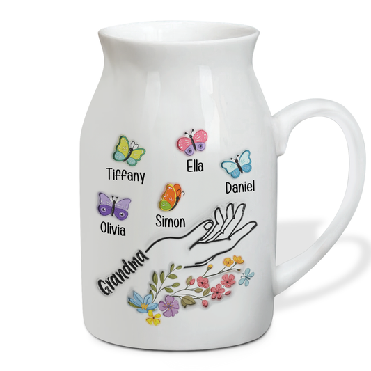 Lovely Grandma - Personalized Custom 3D Inflated Effect Flower Vase