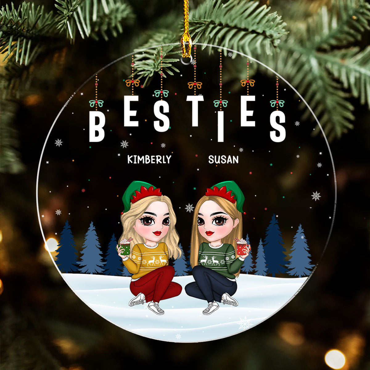 Friends Forever - Personalized Custom Acrylic Ornament