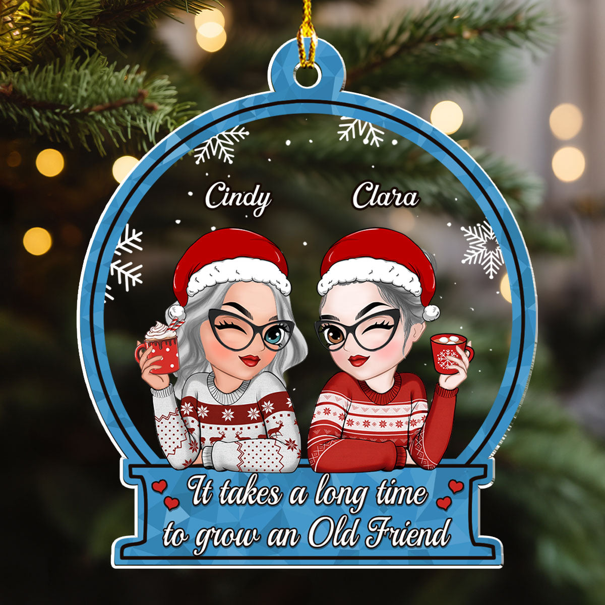 Grow Old Friend - Personalized Custom Acrylic Ornament