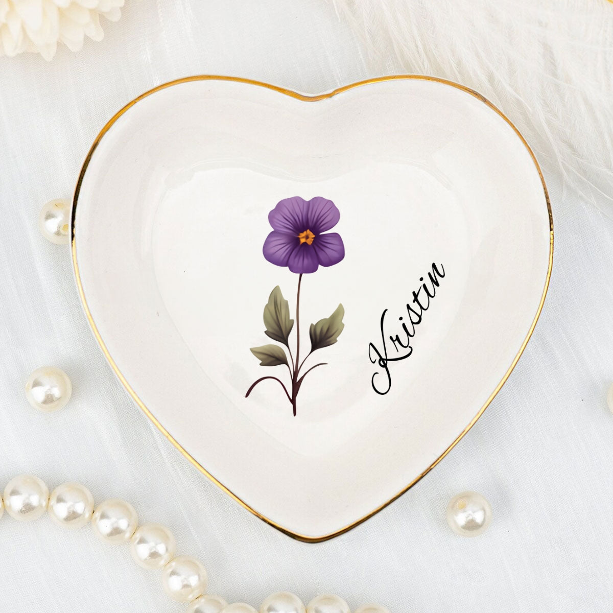 Flowers Are Loves Truest Language - Personalized Custom Jewelry Dish