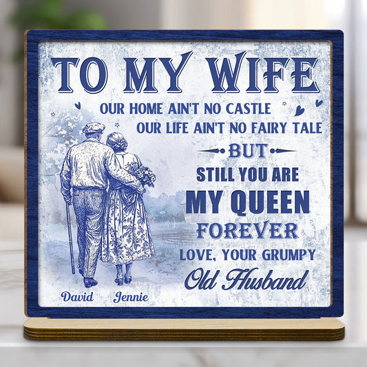 My Love - Personalized Custom 2-Layer Wood Plaque With Flat Base