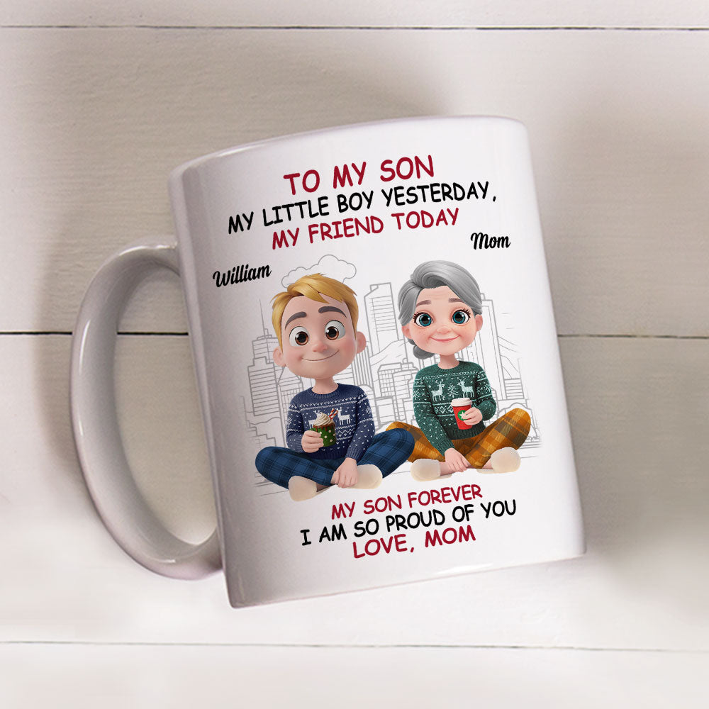 My Little Boy My Strength - Personalized Custom Coffee Mug