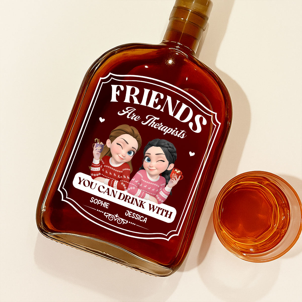 Good Wine Fixes Bad Days - Personalized Custom Spirits Decanter