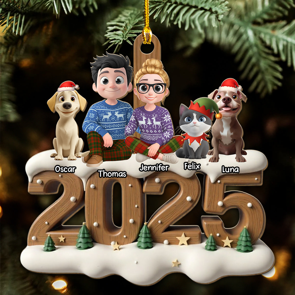 From This Year Fur Ver - Personalized Custom 3D Effect Wood Ornament