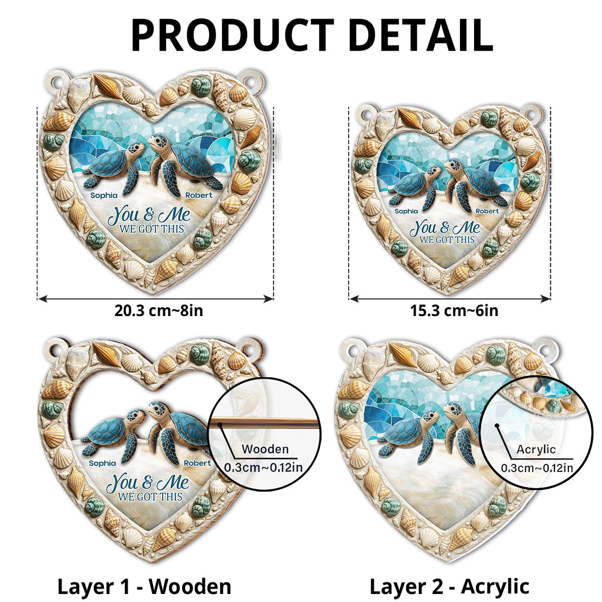 To The Ocean And Back - Personalized Custom Suncatcher