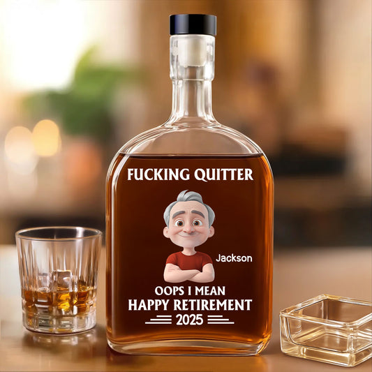 Happy Retirement - Personalized Custom Spirits Decanter