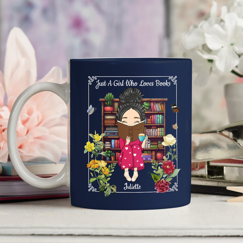 A Girl Who Finds Magic In Books - Personalized Custom Coffee Mug