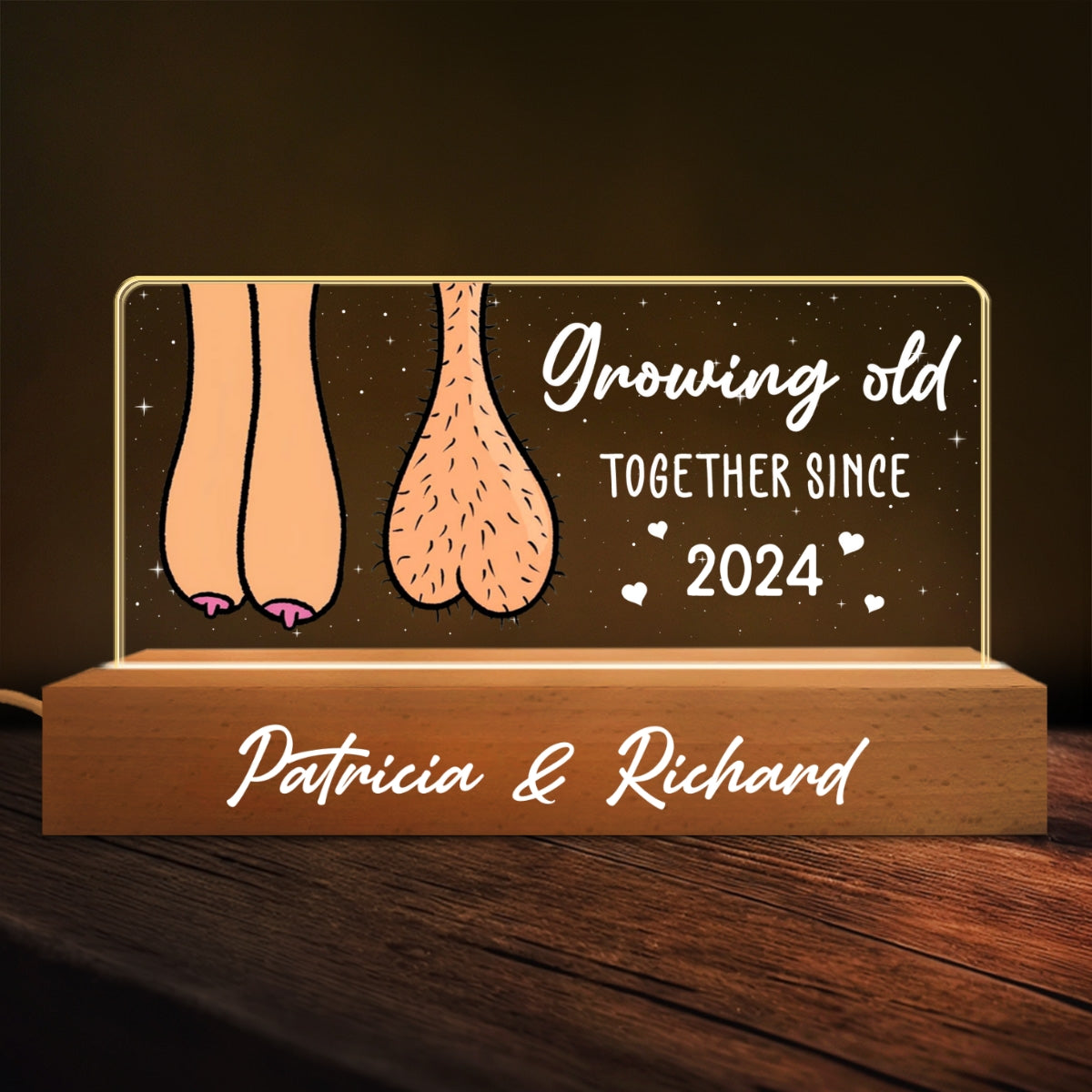 Together Since - Personalized Custom Acrylic 3D LED Night Light