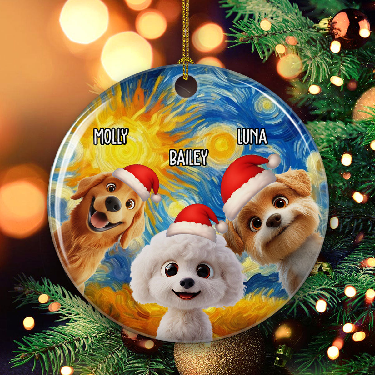 Holy Night - Personalized Custom Ceramic Ornament