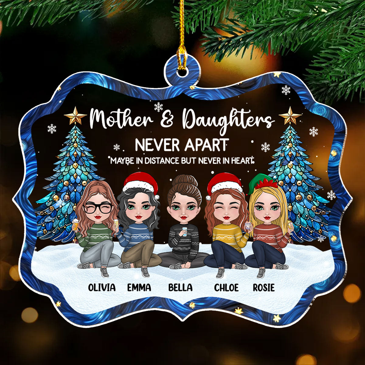 Christmas With Relative - Personalized Custom Acrylic Ornament