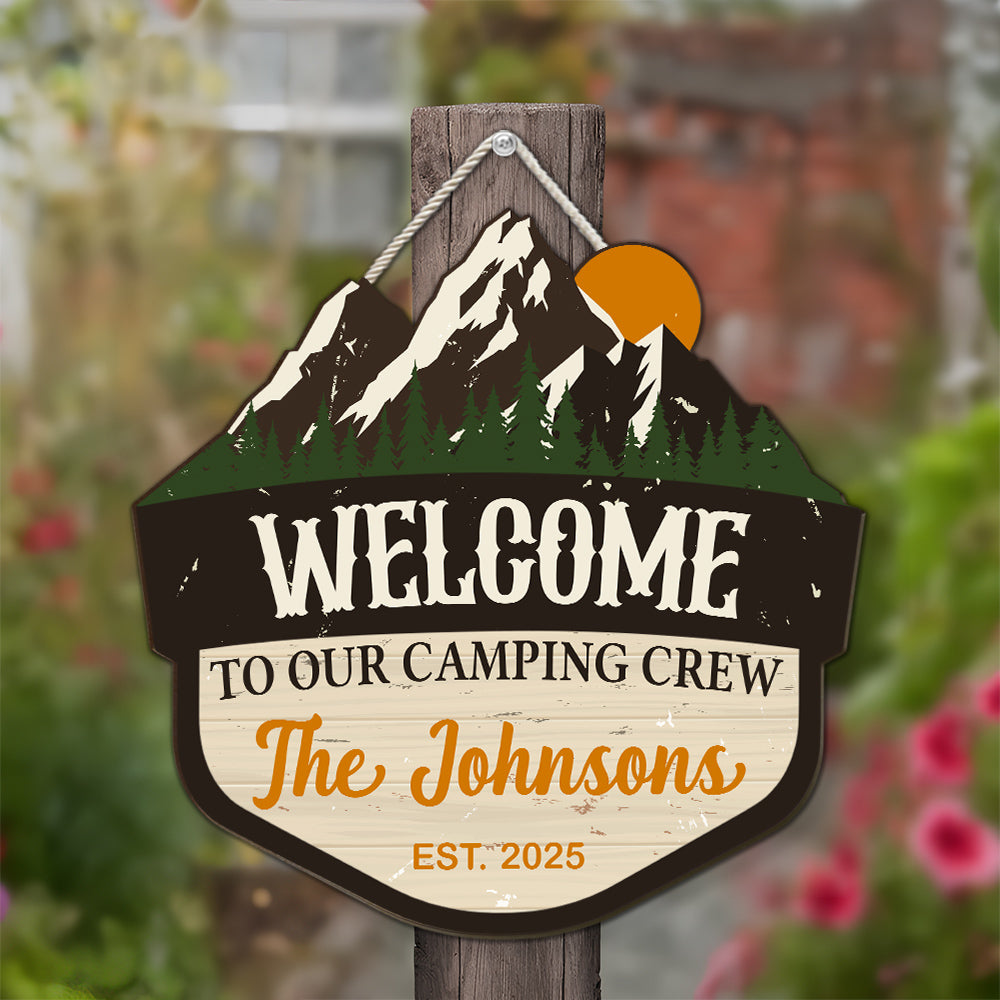Welcome To Our Adventure - Personalized Custom Wood Sign