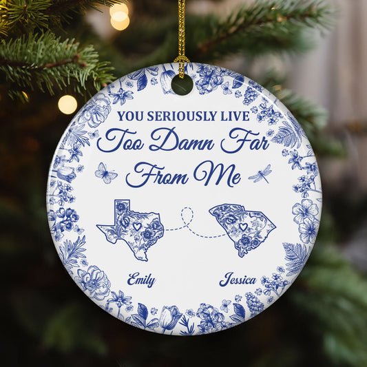 Feels Empty Without You Here - Personalized Custom Ceramic Ornament