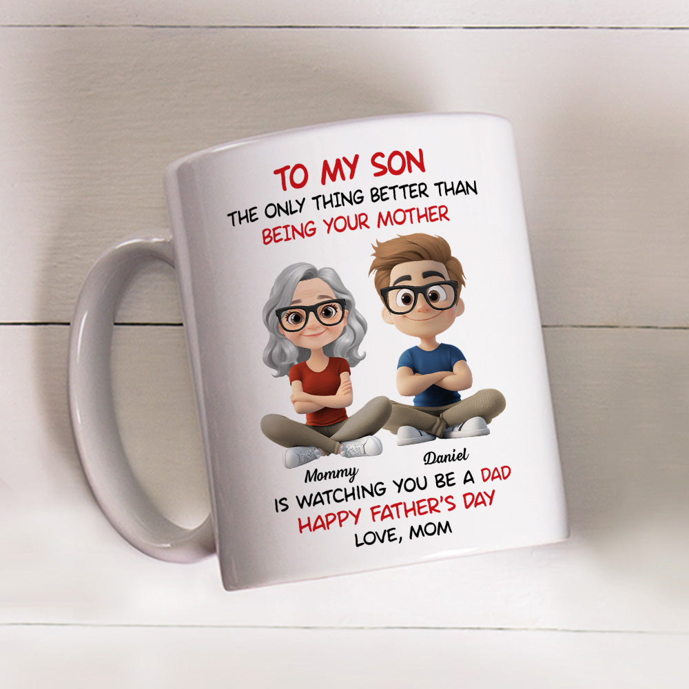 To My Son Cartoonize - Personalized Custom Coffee Mug