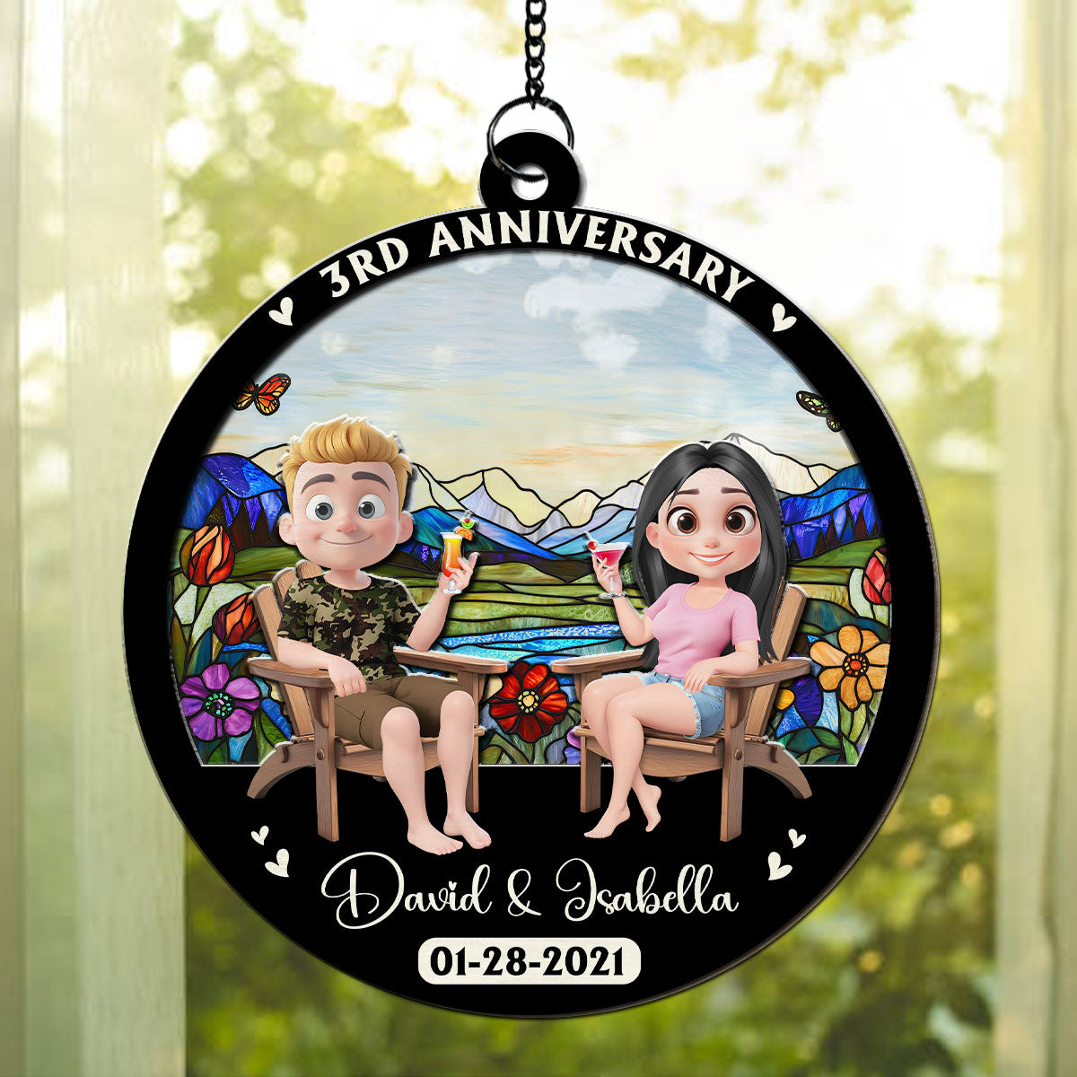 Love Last Forever - Personalized Custom Suncatcher