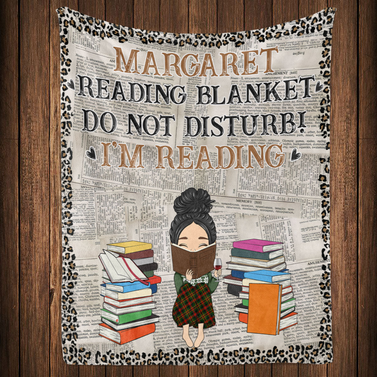 Reading Blanket - Personalized Custom Fleece Blanket