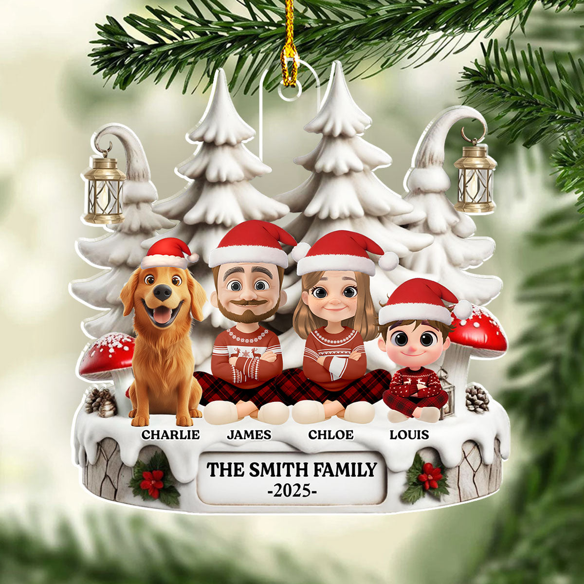 Family With One We Love - Personalized Custom Acrylic Ornament