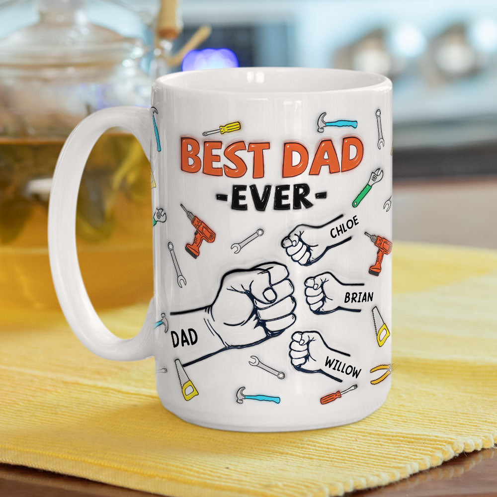 Best Father Ever - Personalized Custom 3D Inflated Effect Mug