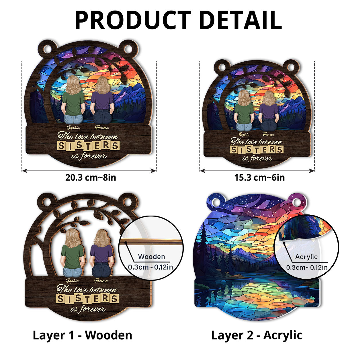 Brothers And Sisters Forever - Personalized Custom Suncatcher