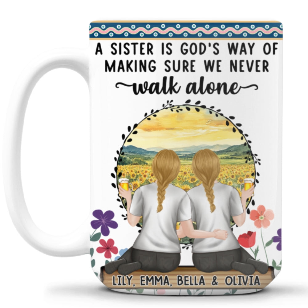 Our Friendship Is A Treasure I Cherish - Personalized Custom Coffee Mug