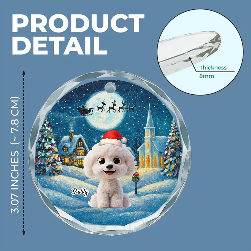 Snow Is Falling - Personalized Custom Glass Ornament