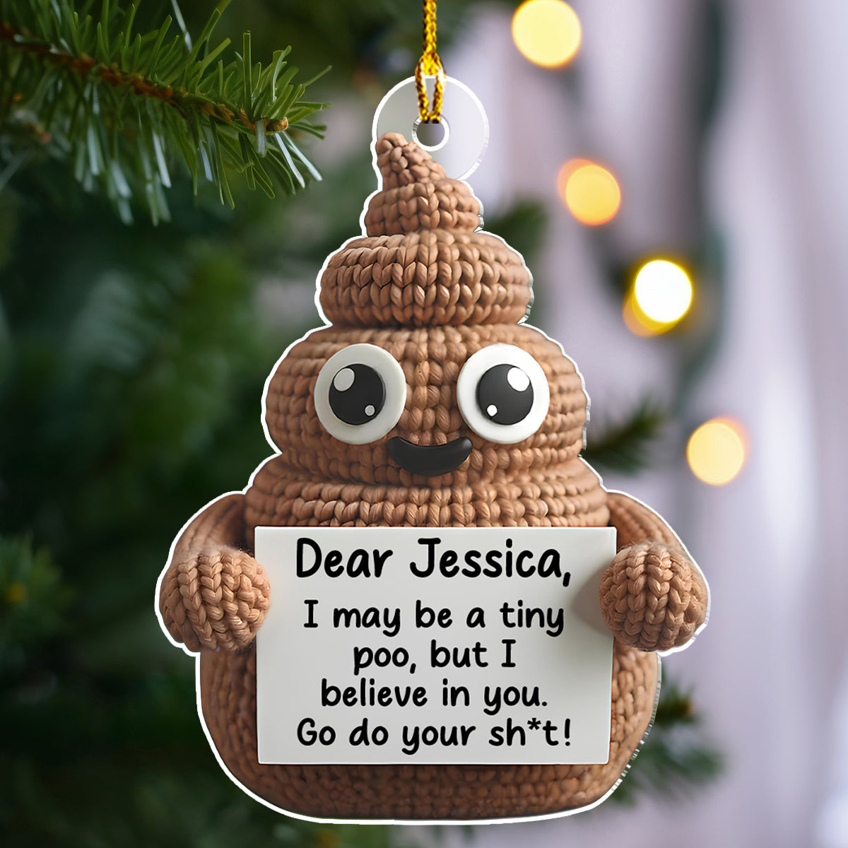 Positive Poo - Personalized Custom Acrylic Ornament