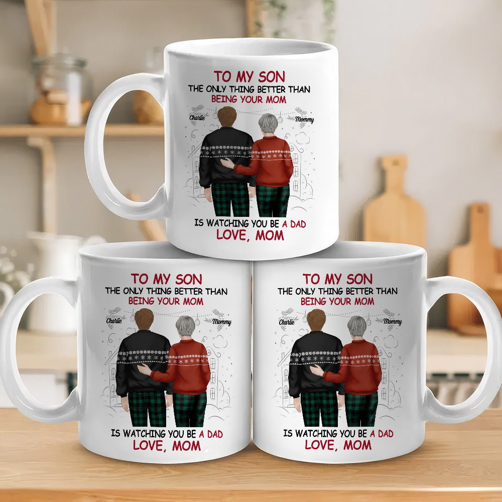 Happy To See You Become A Dad - Personalized Custom Coffee Mug