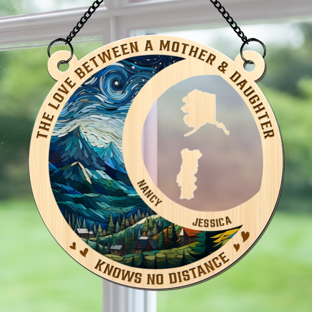 The Love Between A Mother And Daughter - Personalized Custom Suncatcher