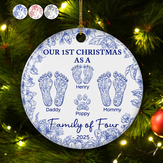 Together We Celebrate Our First - Personalized Custom Ceramic Ornament