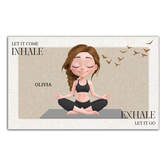 Inhale In Exhale Out - Personalized Custom Doormat