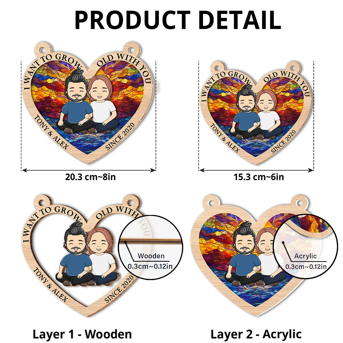 Grow Old With You -  Personalized Custom Suncatcher