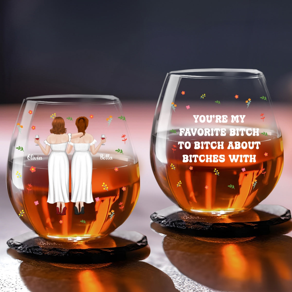 You Are My Favorite Bestie - Personalized Custom Wine Glass