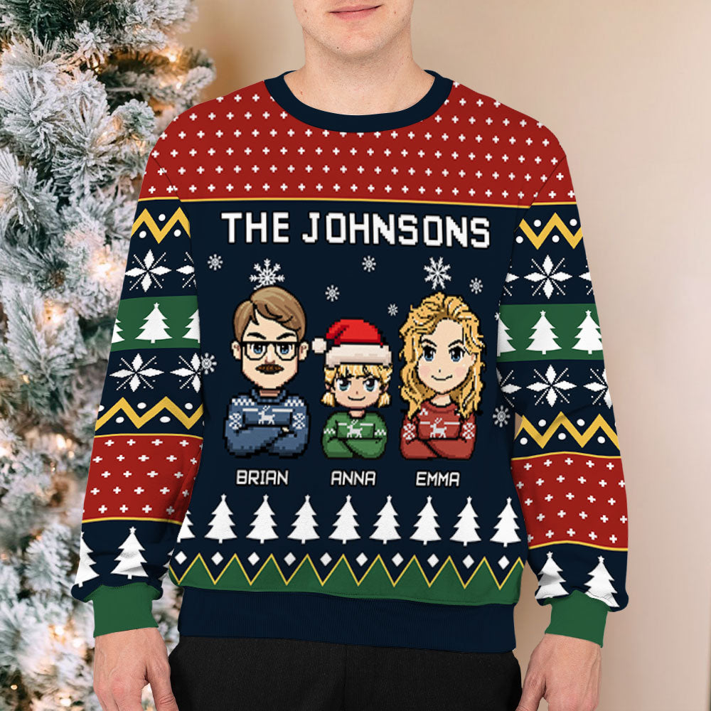 We Are Family Happy Holiday - Personalized Custom All-Over-Print Sweatshirt