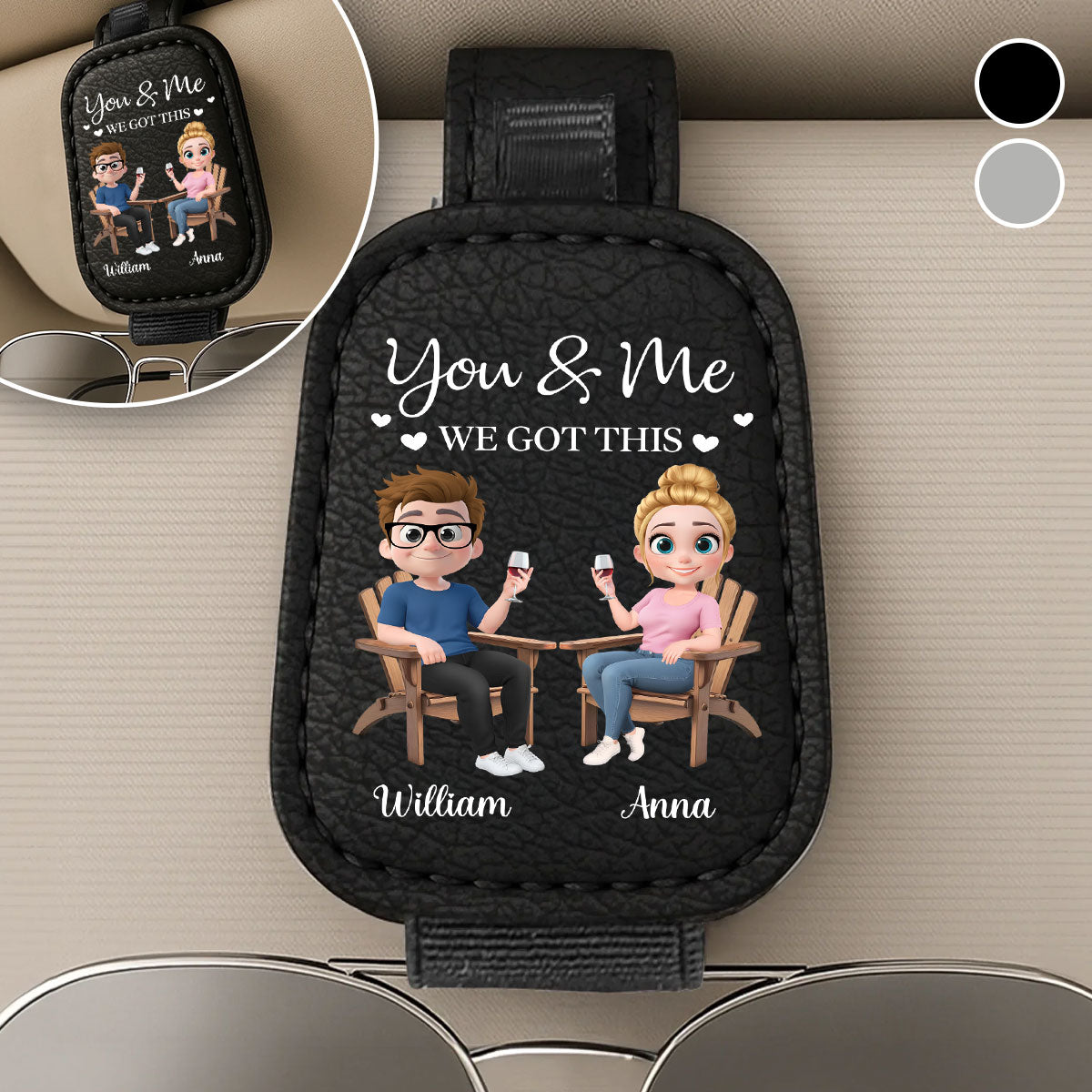 You And Me Got This - Personalized Custom Sunglasses Holder For Car Visor