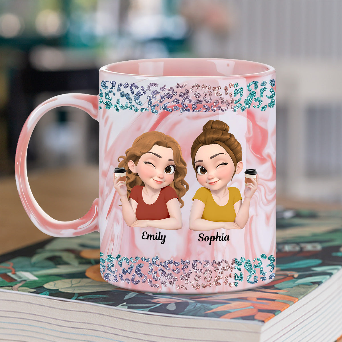 My Favorite Weirdo - Personalized Custom Pink Marble Mug