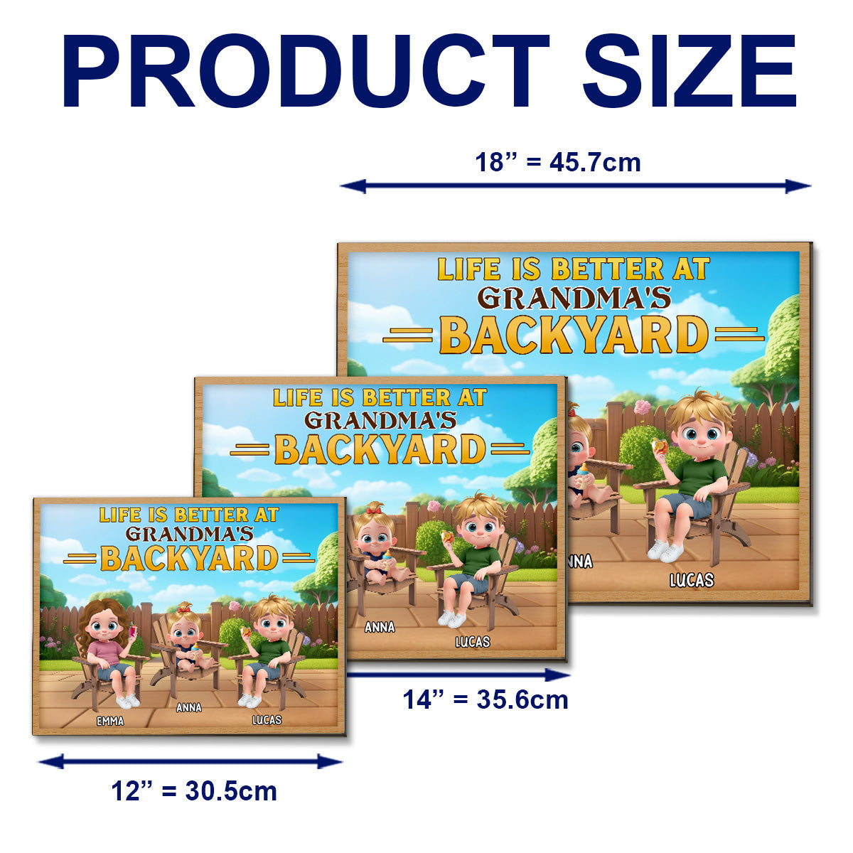 Welcome To Grandma Backyard - Personalized Custom Wood Sign