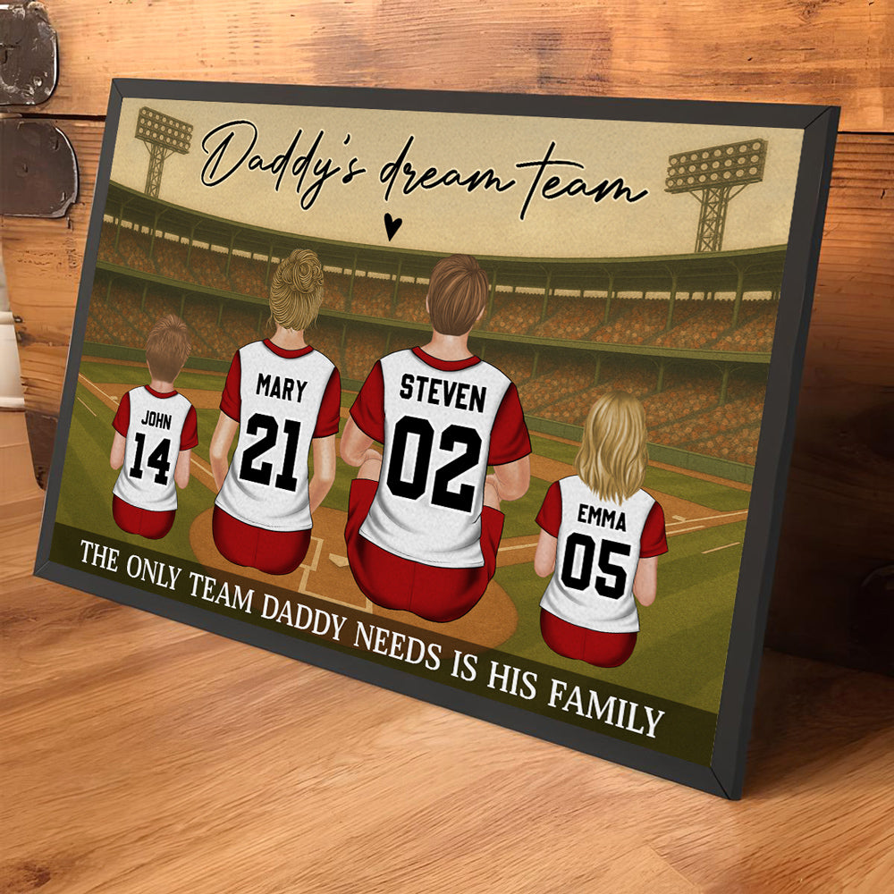 Team Daddy Built With Love - Personalized Custom Poster