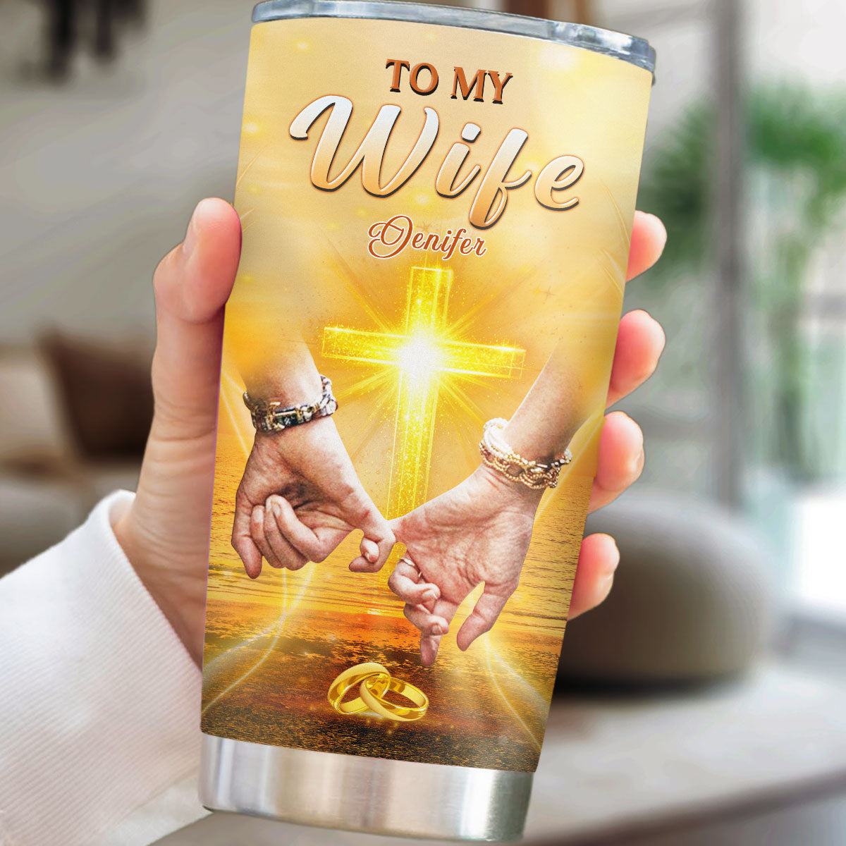 God Blessed You And Me - Personalized Custom Tumbler