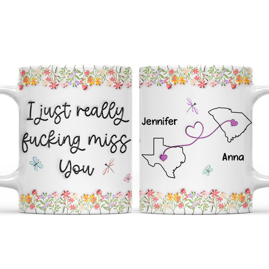I Just Really Miss You - Personalized Custom 3D Inflated Effect Mug
