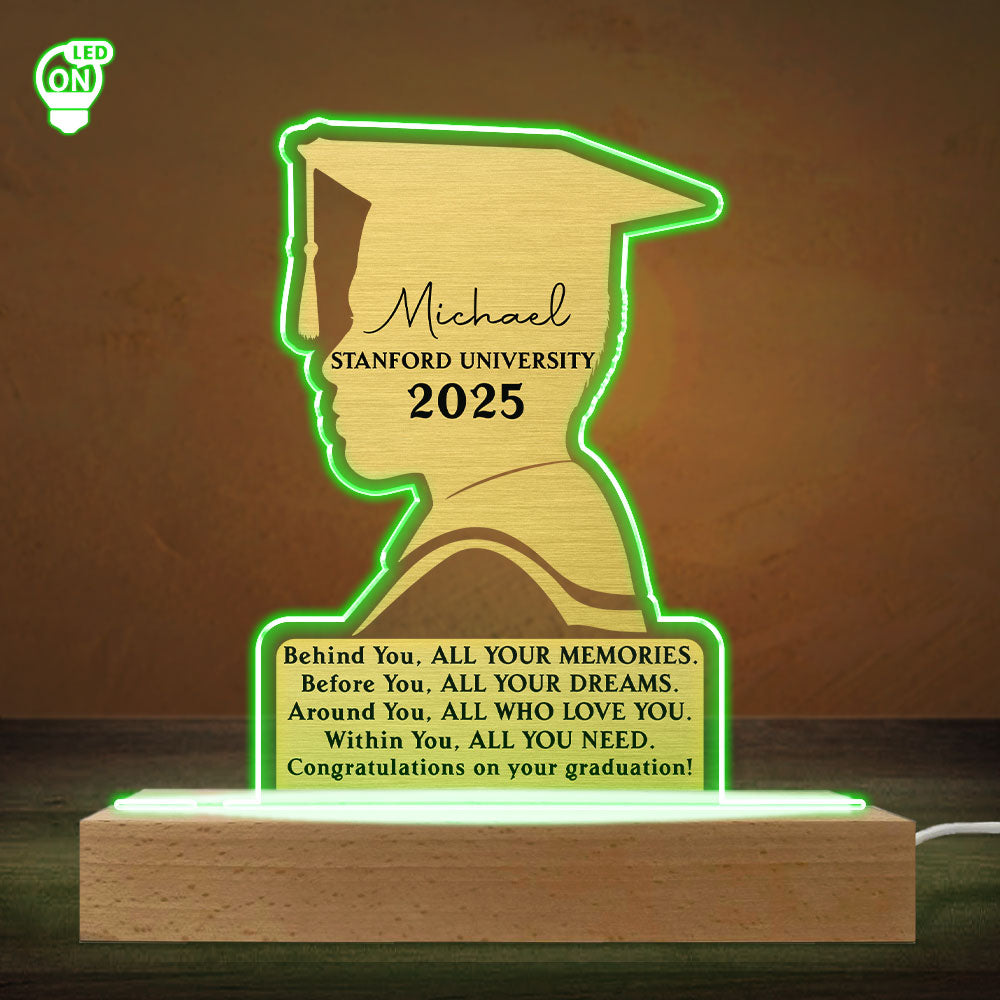 Congratulations On Your Graduation - Personalized Custom LED Light