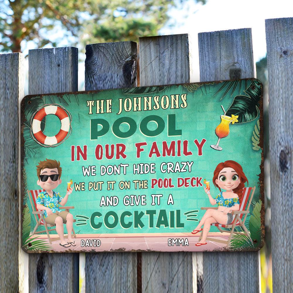 Our Pool - Personalized Custom Metal Sign