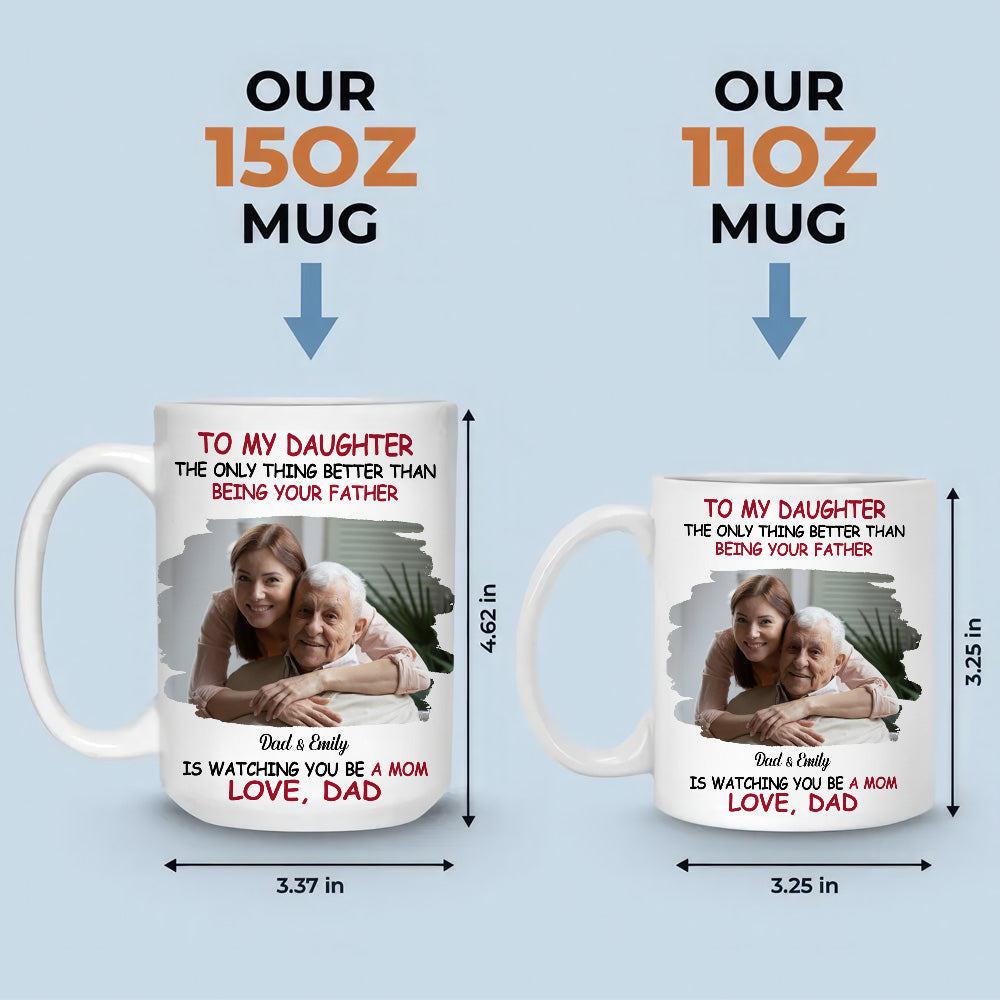 We Are Proud Of You Daughter Photo  - Personalized Custom Coffee Mug