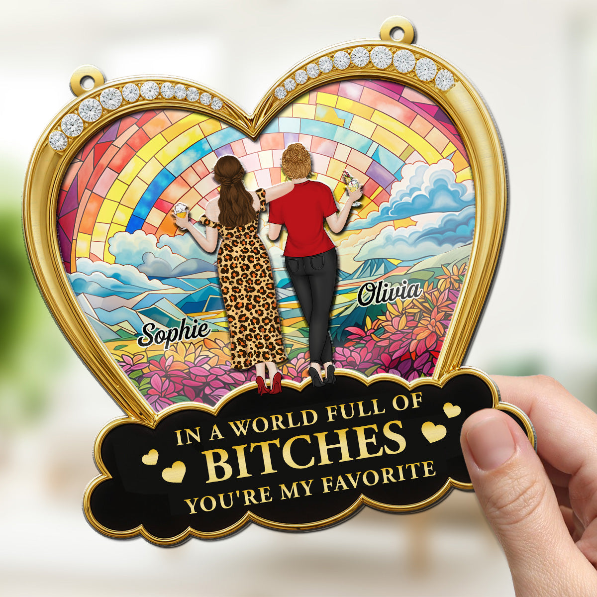 Favorite Besties - Personalized Custom Suncatcher