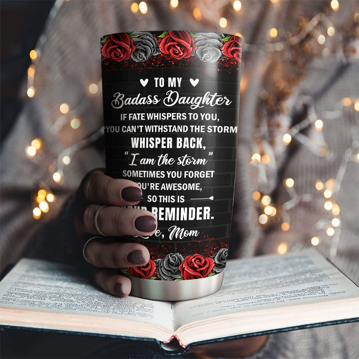 For The Strongest Daughter - Personalized Custom Tumbler